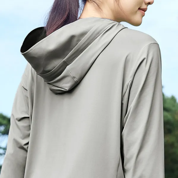 QIAODAN Ice Skin Sun Protection Clothing Women's Dove Gray-3