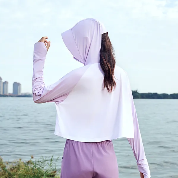QIAODAN Sun Protection Clothing Women's Taro Paste Purple-2