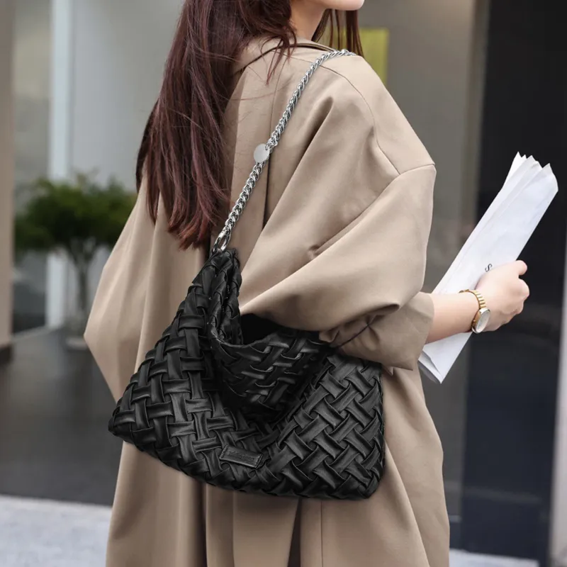 MELLO GOGO Fabric Shoulder Bag Regular Women's Black-4