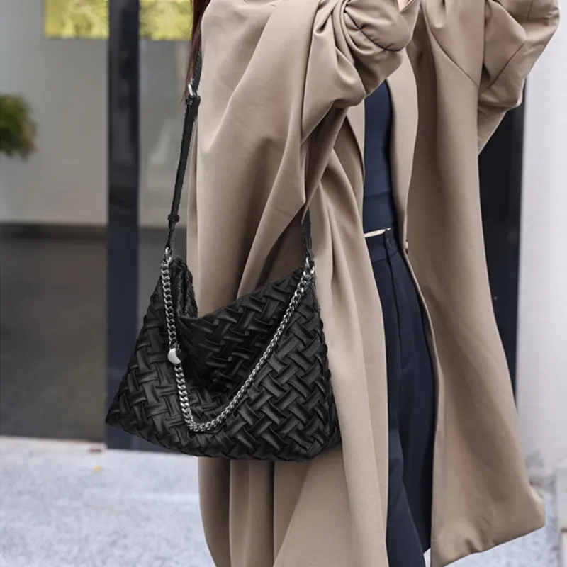 MELLO GOGO Fabric Shoulder Bag Regular Women's Black-5