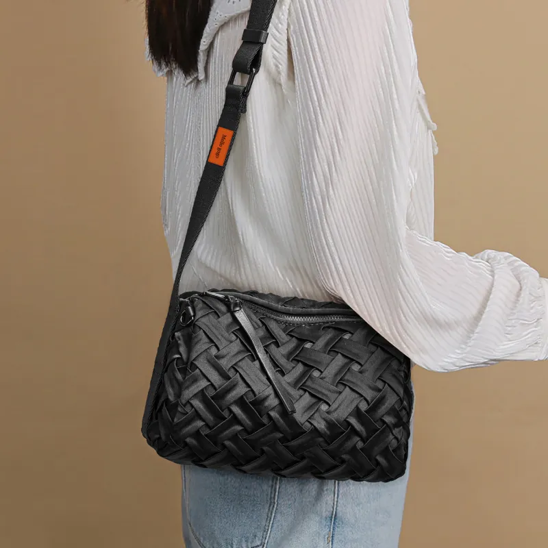 MELLO GOGO Fabric Shoulder Bag Crossbody Bag Regular Women's Black-7