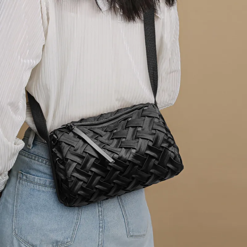 MELLO GOGO Fabric Shoulder Bag Crossbody Bag Regular Women's Black-6