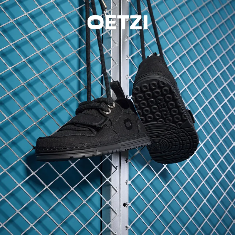 OETZI Classic Series 1 Ice Man Oz Lightweight Breathable Height Increasing Low-Top Skateboard Shoes Unisex Black-5