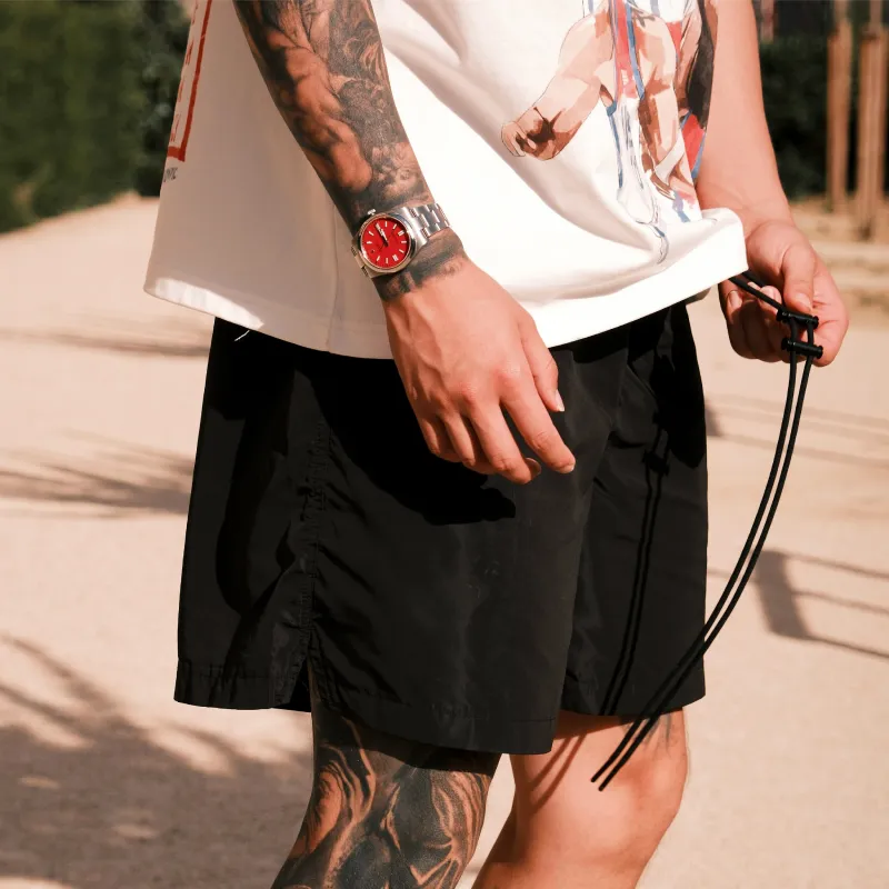 BLANK PROGRAM Casual Shorts Unisex Black-6