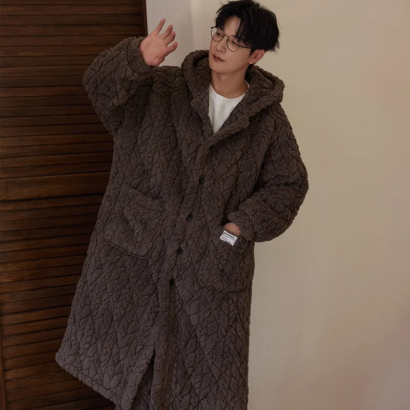 MEITENG Pajama Set Men's Coffee-3