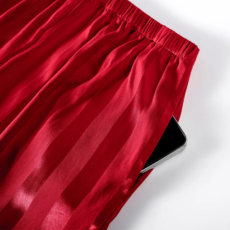 MEITENG Pajama Set Summer Men's Red-4