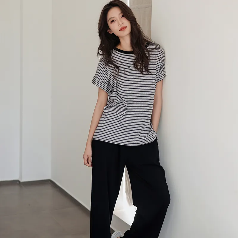 MEITENG Pajama Set Women's Gray-1