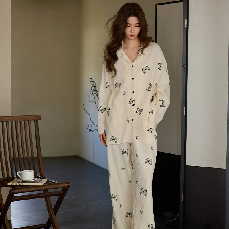 MEITENG Pajama Set Women's Apricot-4