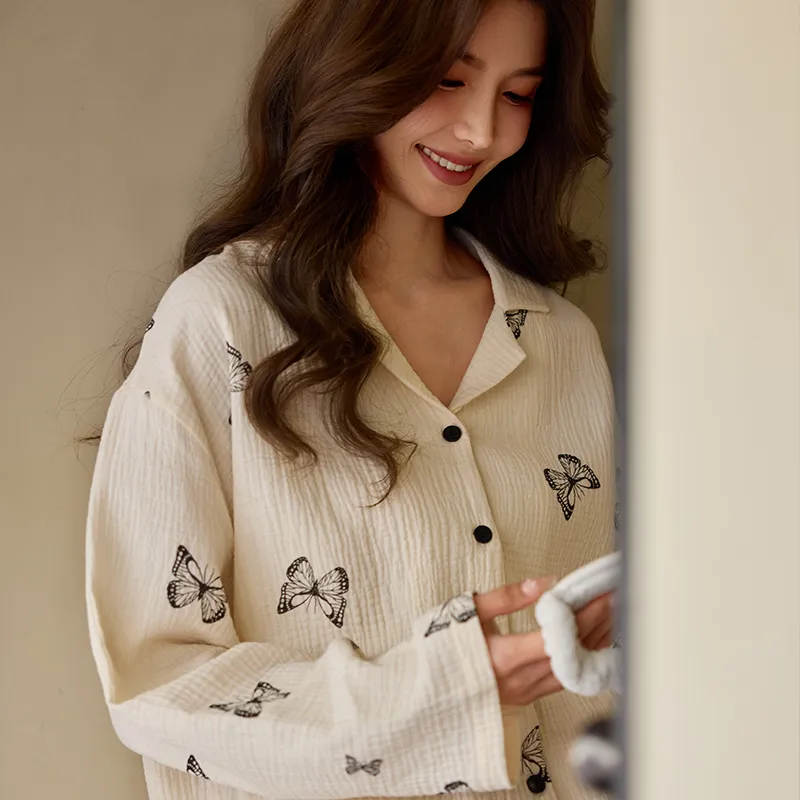 MEITENG Pajama Set Women's Apricot-2