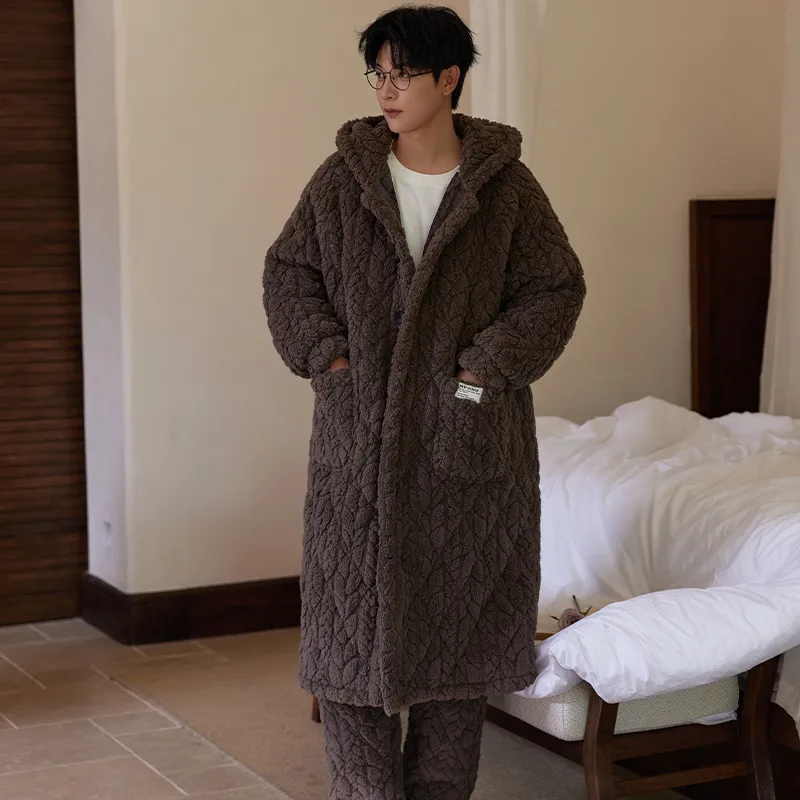MEITENG Pajama Set Men's Coffee-1