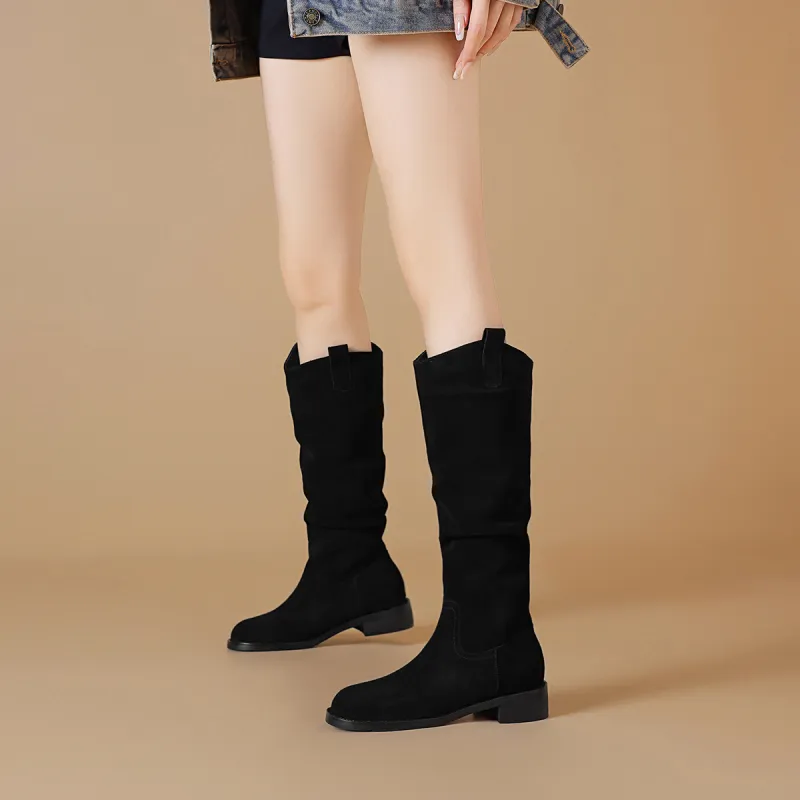 BOERDIQI Knee-high Boots 3.4cm Women's-5