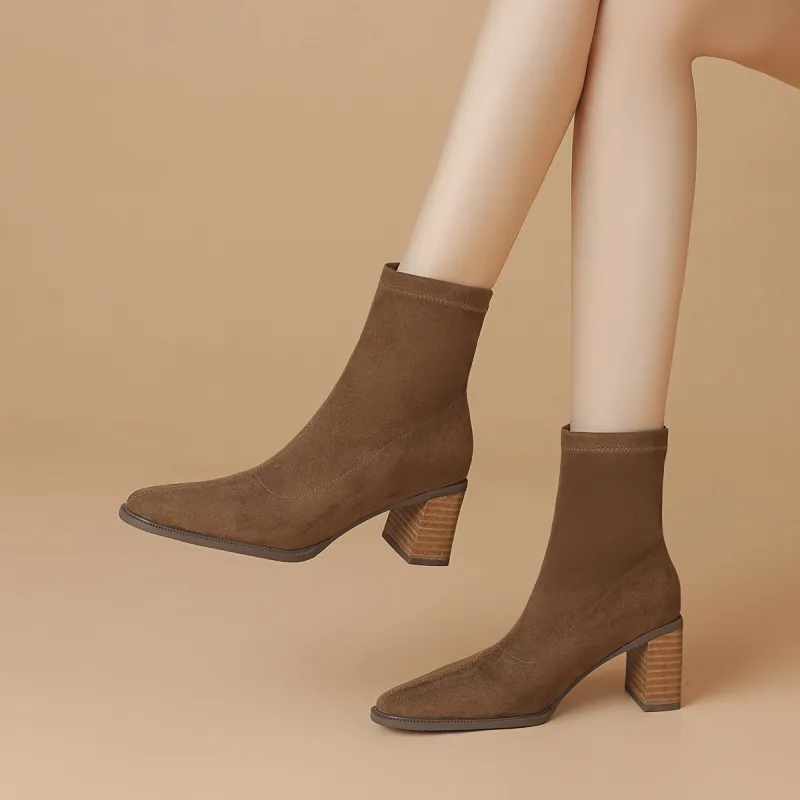 BOERDIQI Ankle Boots 6cm Women's Black-6
