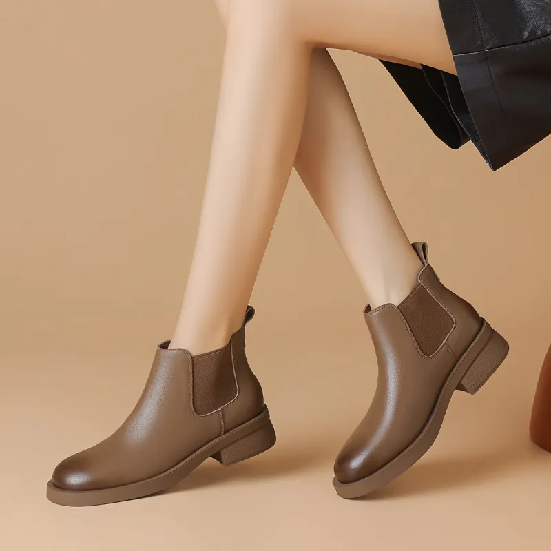 BOERDIQI Chelsea Boots Women's Black/Brown-9