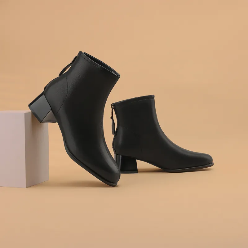 BOERDIQI Ankle Boots 4cm Women's Black-2