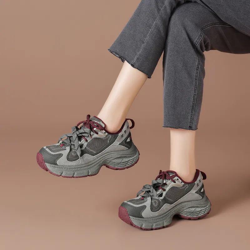 BOERDIQI Warm And Lightweight Low-Top Chunky Sneakers Women's-13