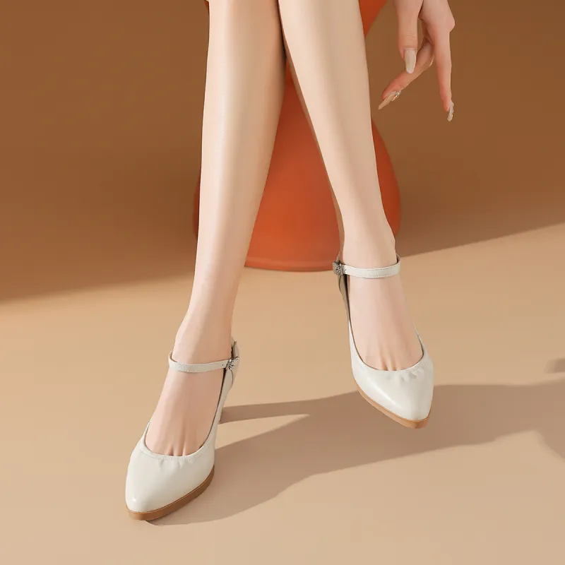 BOERDIQI Chunky Heel High Heels 6.8cm Women's-11