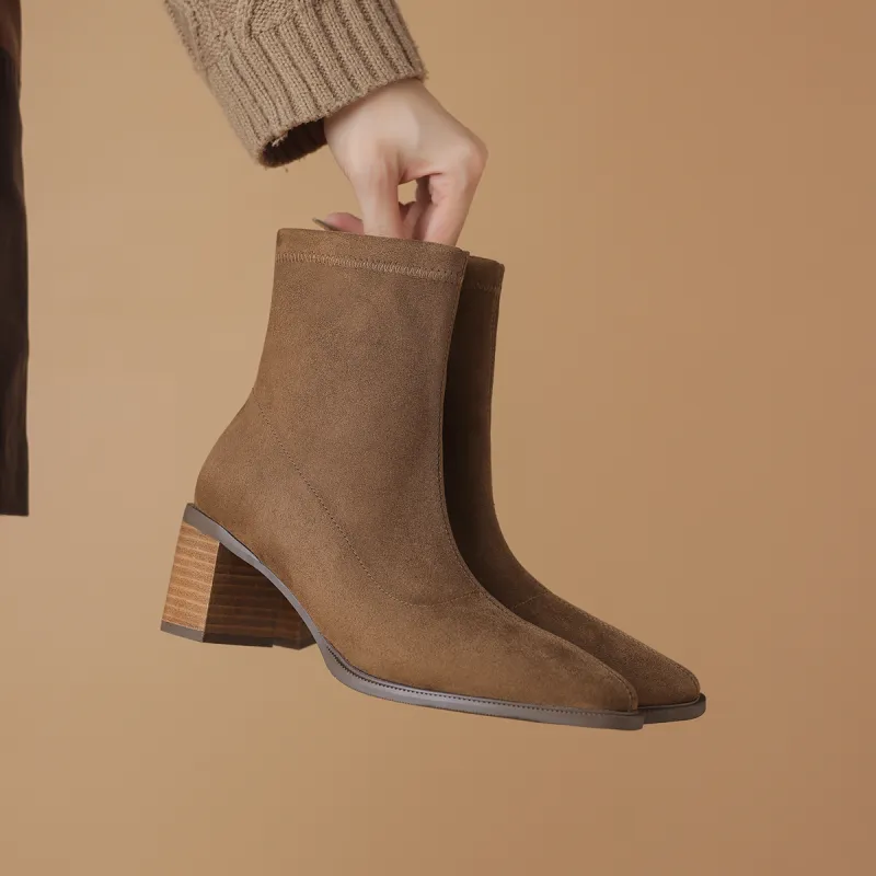 BOERDIQI Ankle Boots 6cm Women's Black-11