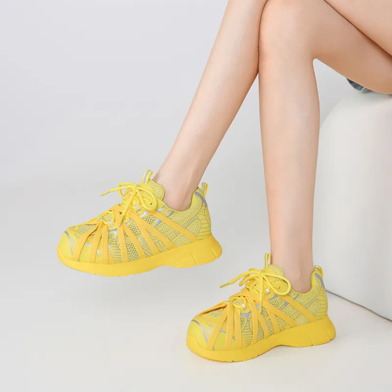 BOERDIQI Lightweight And Breathable Low Top Chunky Sneakers Women's-22
