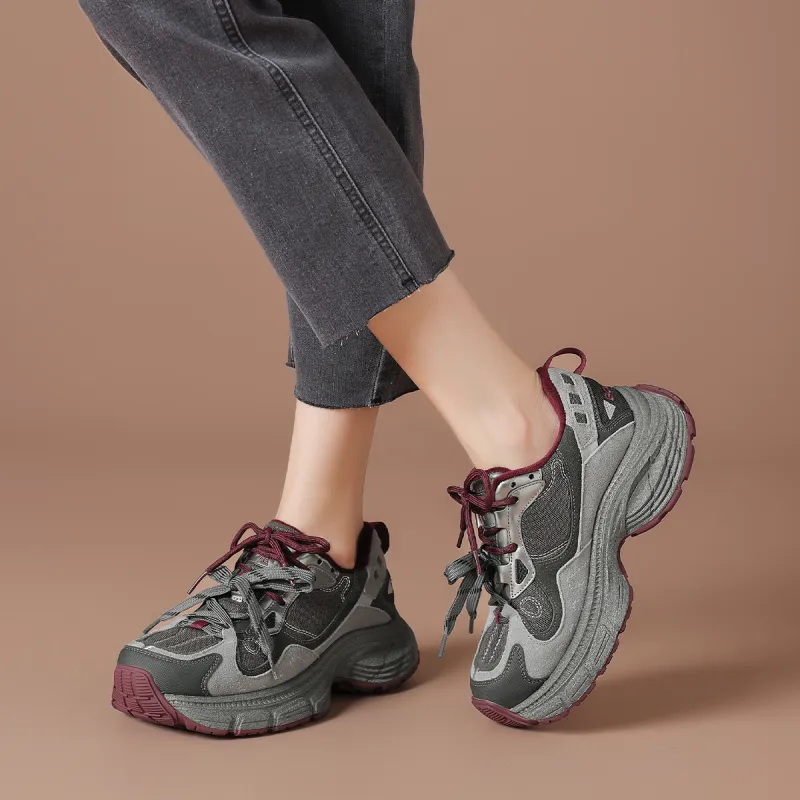 BOERDIQI Warm And Lightweight Low-Top Chunky Sneakers Women's-11