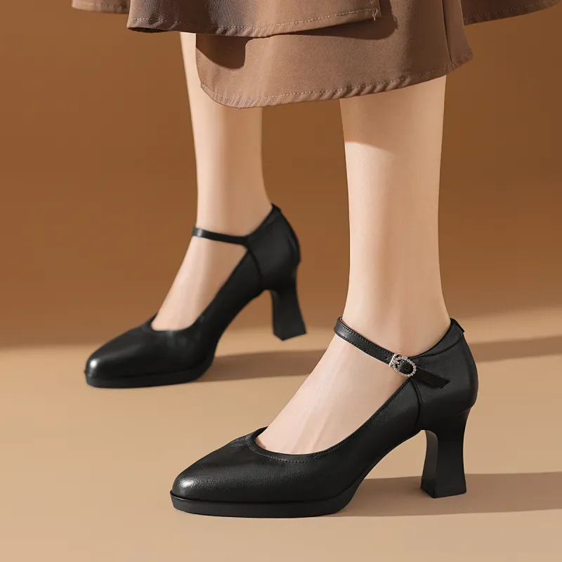 BOERDIQI Chunky Heel High Heels 6.8cm Women's-3