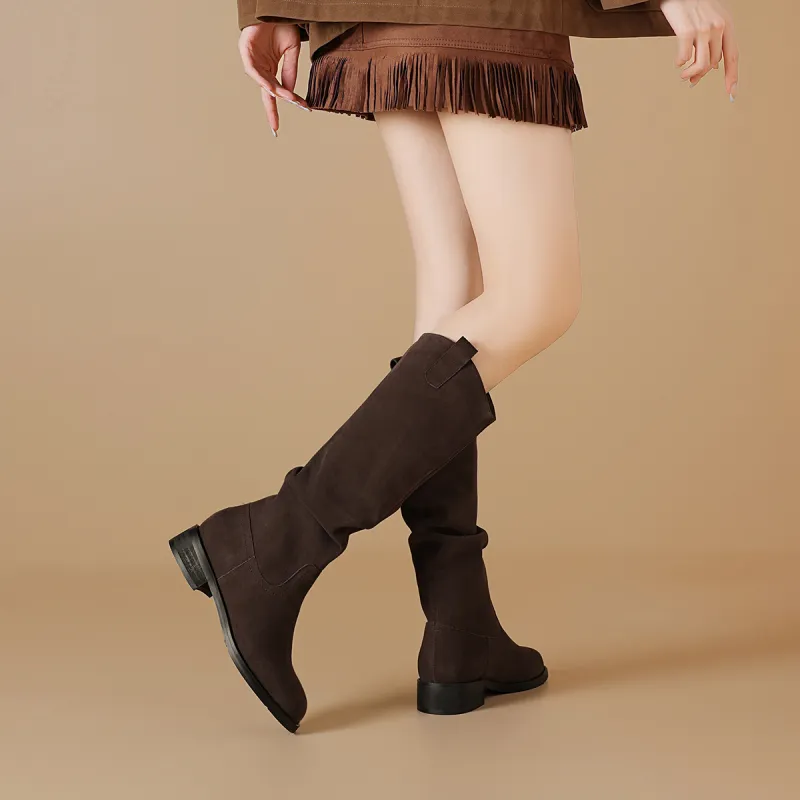 BOERDIQI Knee-high Boots 3.4cm Women's-11