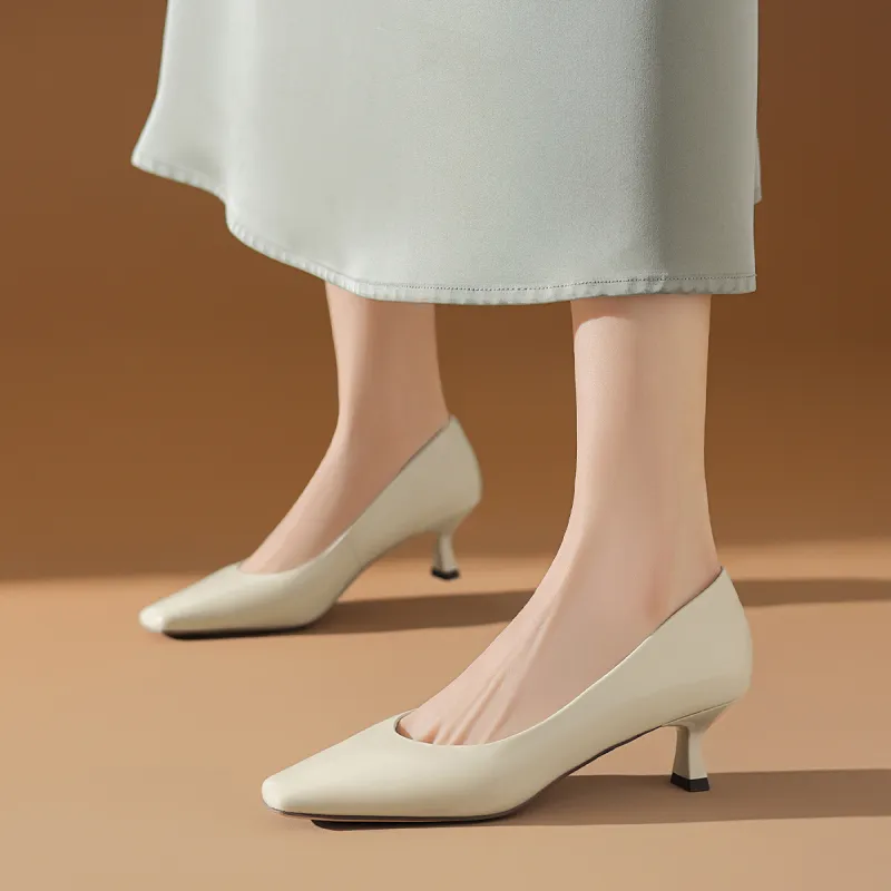 BOERDIQI Flared Heel High Heels 5cm Women's-10