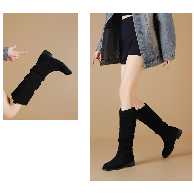 BOERDIQI Knee-high Boots 3.4cm Women's-2
