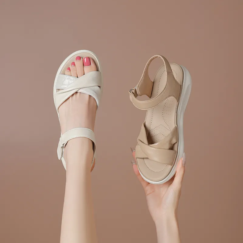 BOERDIQI Beach Sandals Women's Apricot/Ecru-13