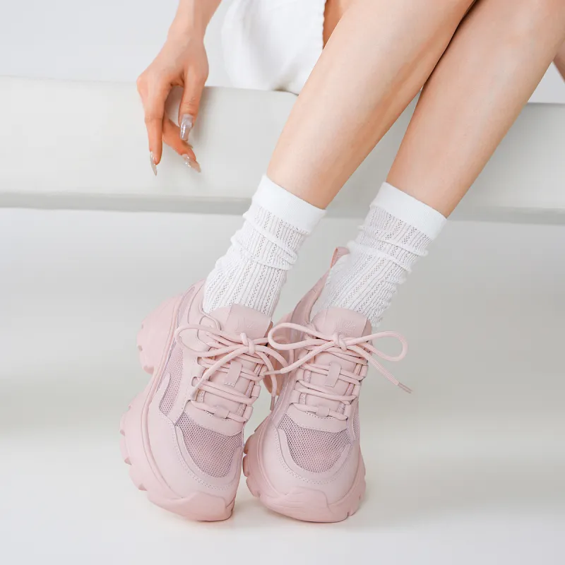 BOERDIQI Breathable Height Increase Chunky Sneakers Women's-9