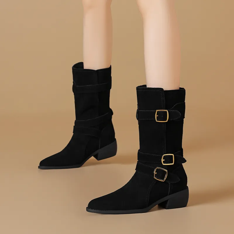 BOERDIQI Cavalier Boots Ankle Boots 4.4cm Women's-4