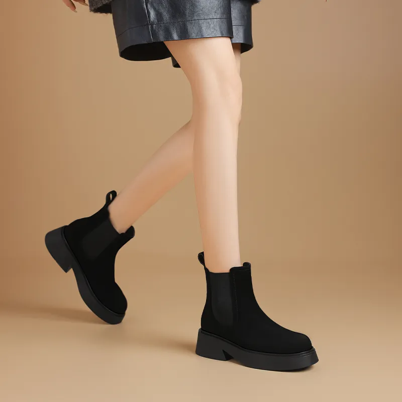 BOERDIQI Cigarette-Box Boots Ankle Boots 4.5cm Women's-4