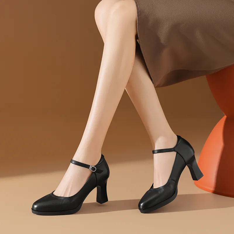 BOERDIQI Chunky Heel High Heels 6.8cm Women's-2