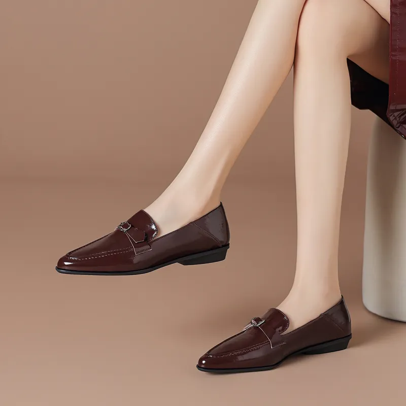 BOERDIQI Loafers Women's Black/Burgundy-8