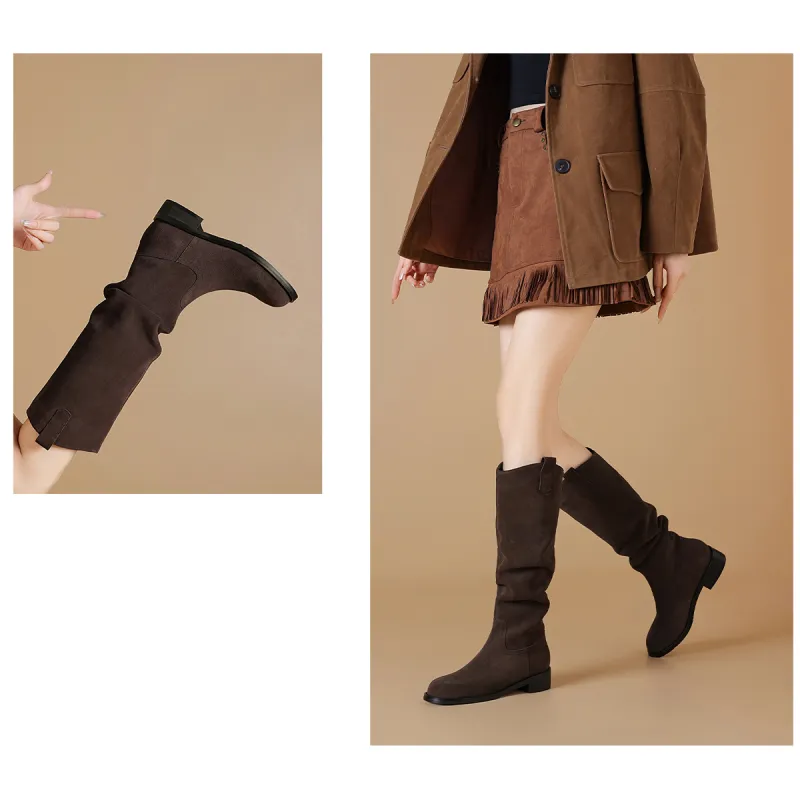 BOERDIQI Knee-high Boots 3.4cm Women's-9