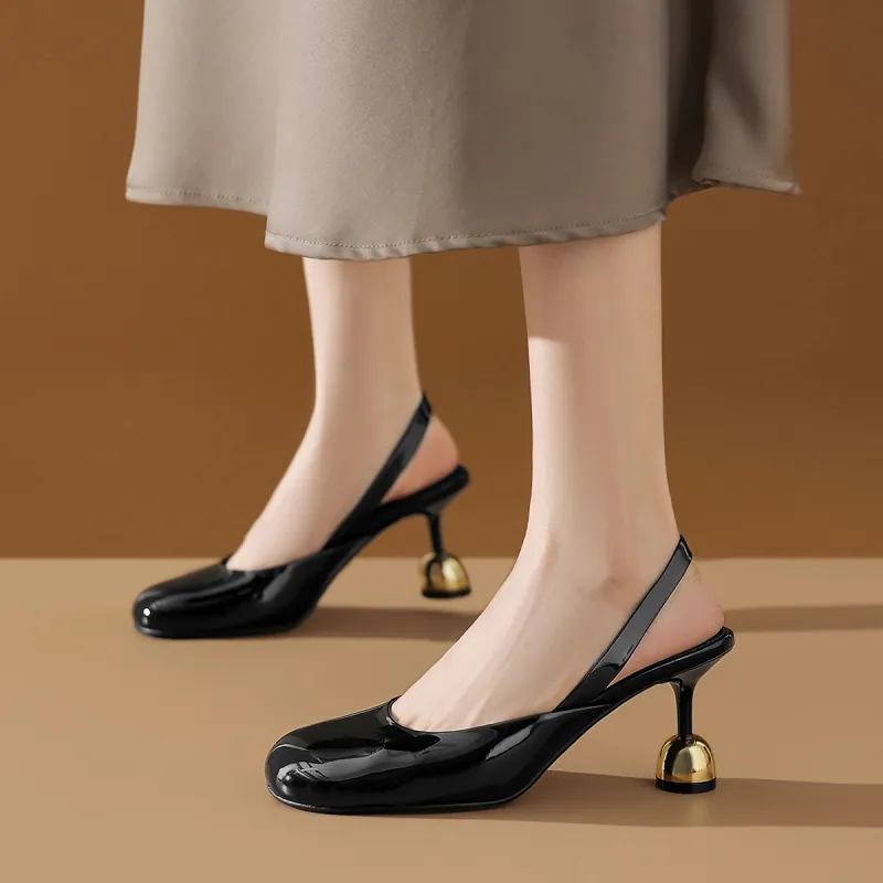 BOERDIQI Flared Heel High Heels 8cm Women's-10