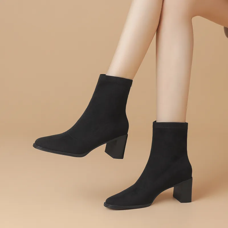 BOERDIQI Ankle Boots 6cm Women's Black-3
