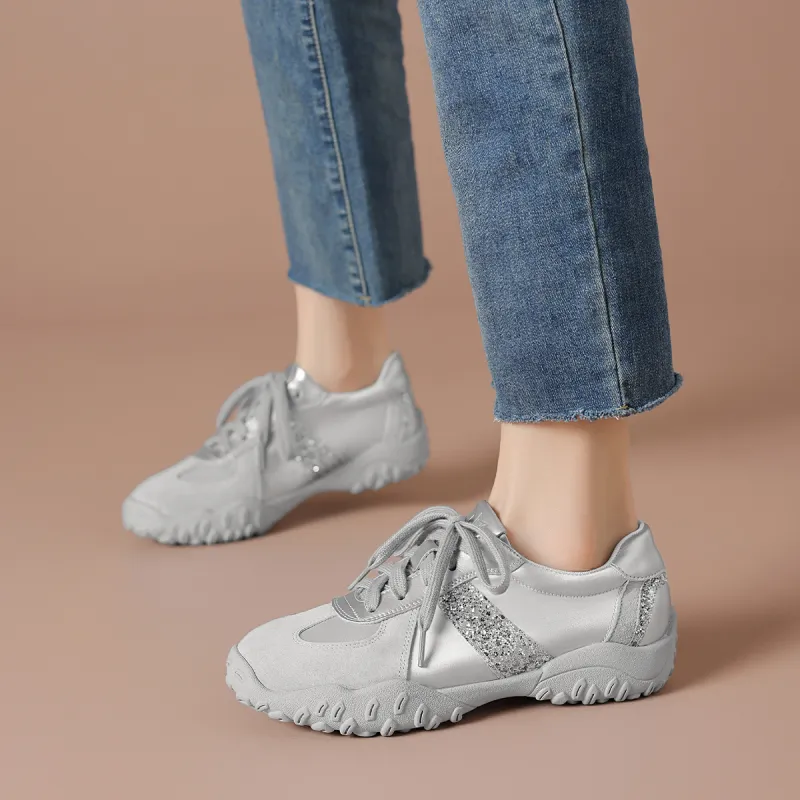BOERDIQI German Army Trainers Breathable Lightweight Low-Top Casual Shoes Women's-8