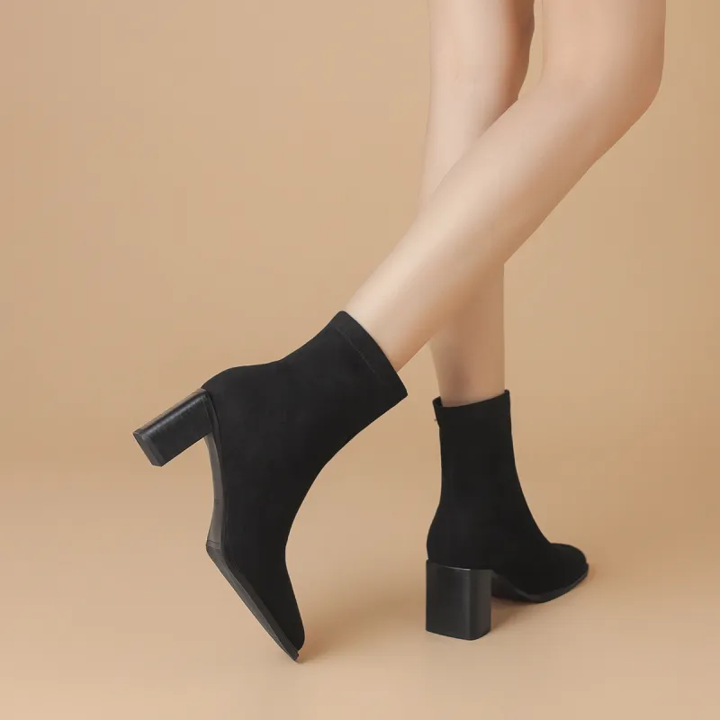 BOERDIQI Ankle Boots 6cm Women's Black-4