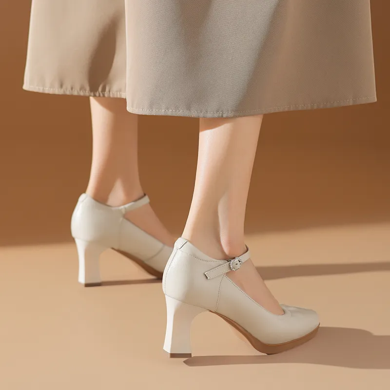 BOERDIQI Chunky Heel High Heels 6.8cm Women's-12
