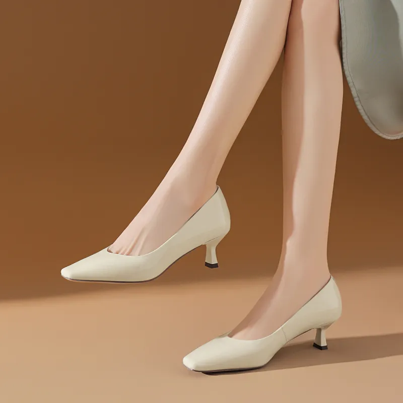 BOERDIQI Flared Heel High Heels 5cm Women's-8