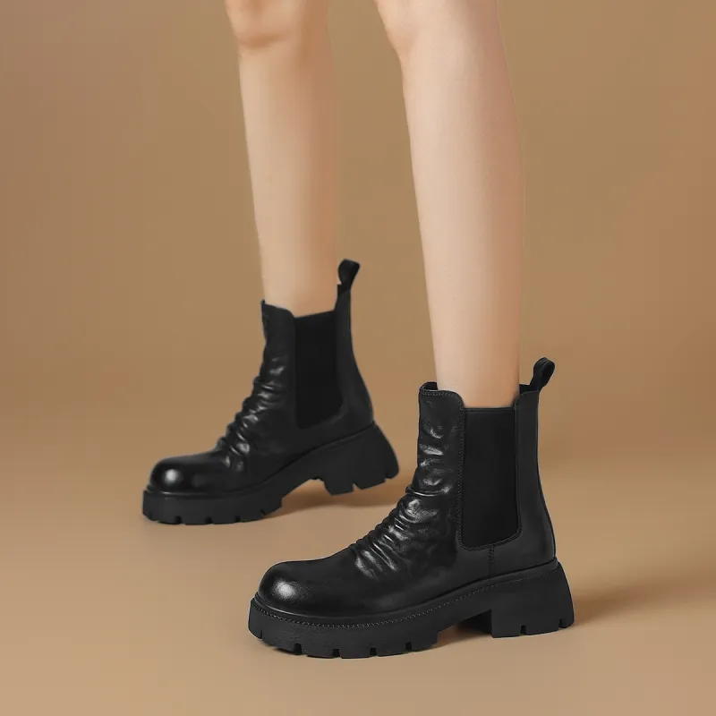 BOERDIQI Short Chelsea Boots 4.8cm Women's-5