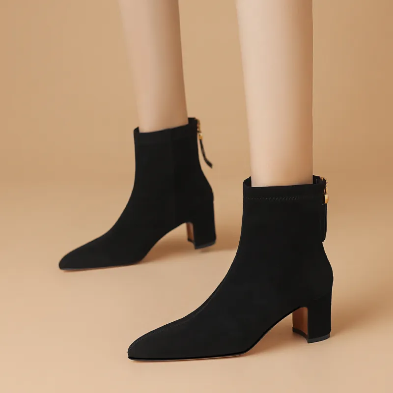 BOERDIQI Ankle Boots Women's Black/Khaki-2