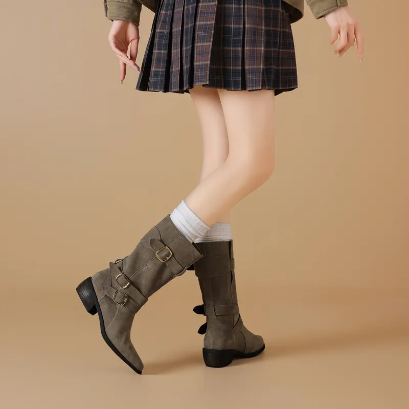 BOERDIQI Cavalier Boots Ankle Boots 4.4cm Women's-9