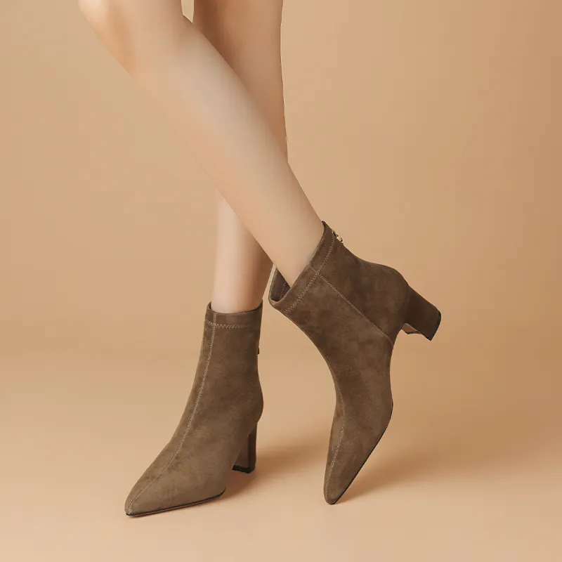 BOERDIQI Ankle Boots Women's Black/Khaki-8