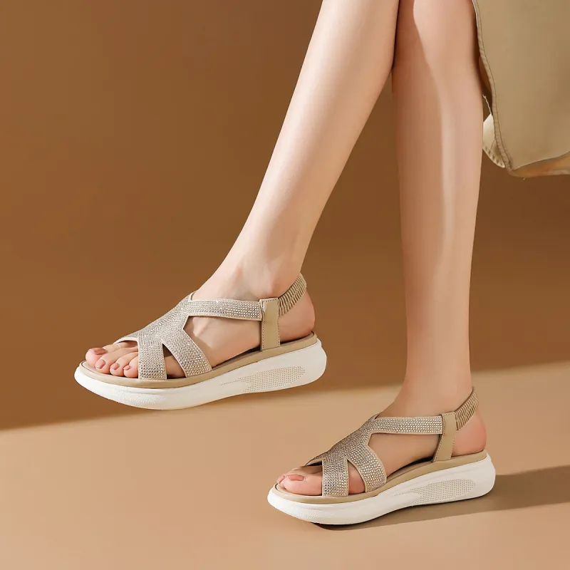 BOERDIQI One Strap Sandals 4cm Women's-8