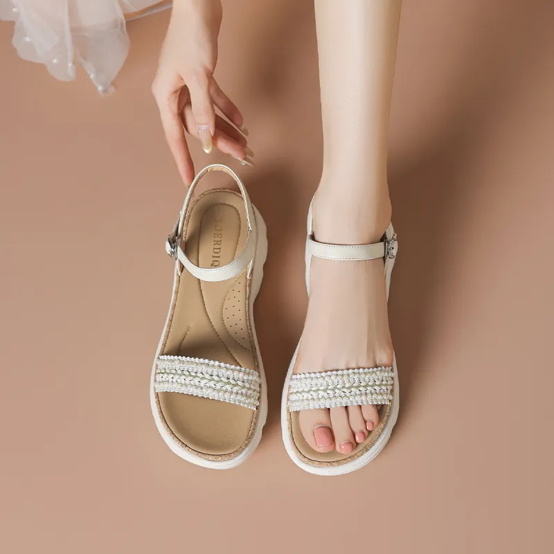 BOERDIQI One Strap Sandals 3.5cm Women's-5