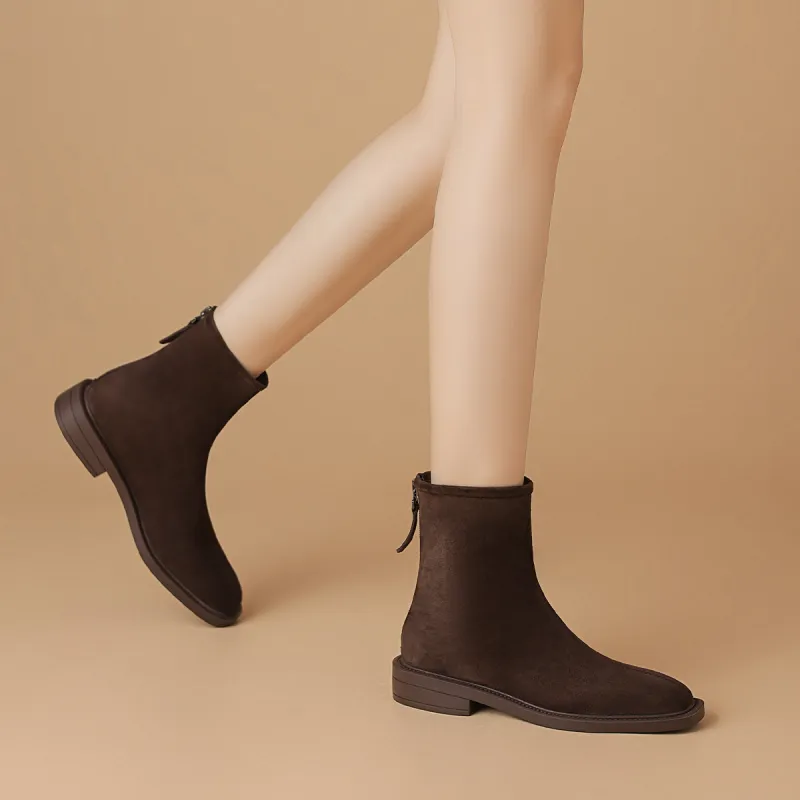 BOERDIQI Ankle Boots Women's Black/Brown-10