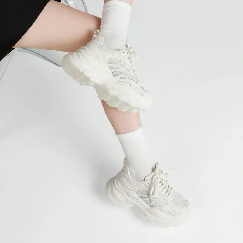 BOERDIQI Height Increasing Wear-Resistant Low-Top Chunky Sneakers-9