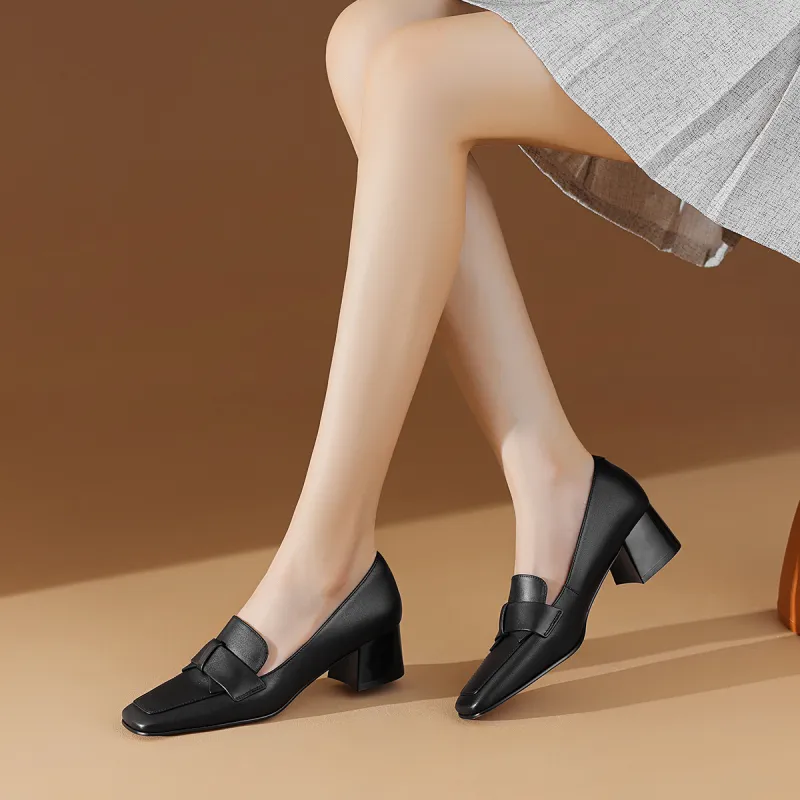 BOERDIQI Chunky Heel High Heels 4.5cm Women's-1