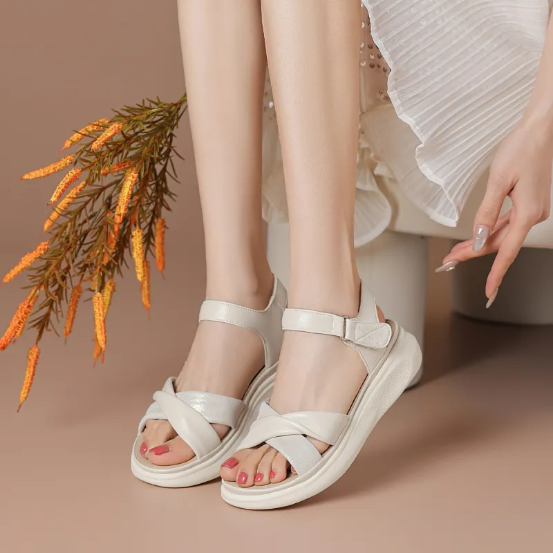 BOERDIQI Beach Sandals Women's Apricot/Ecru-9